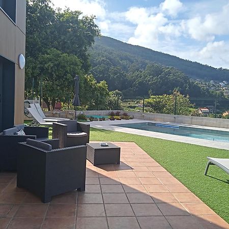 Casa Nueva Con Piscina Y Vistas Al Mar Villa Vilaboa Exterior photo