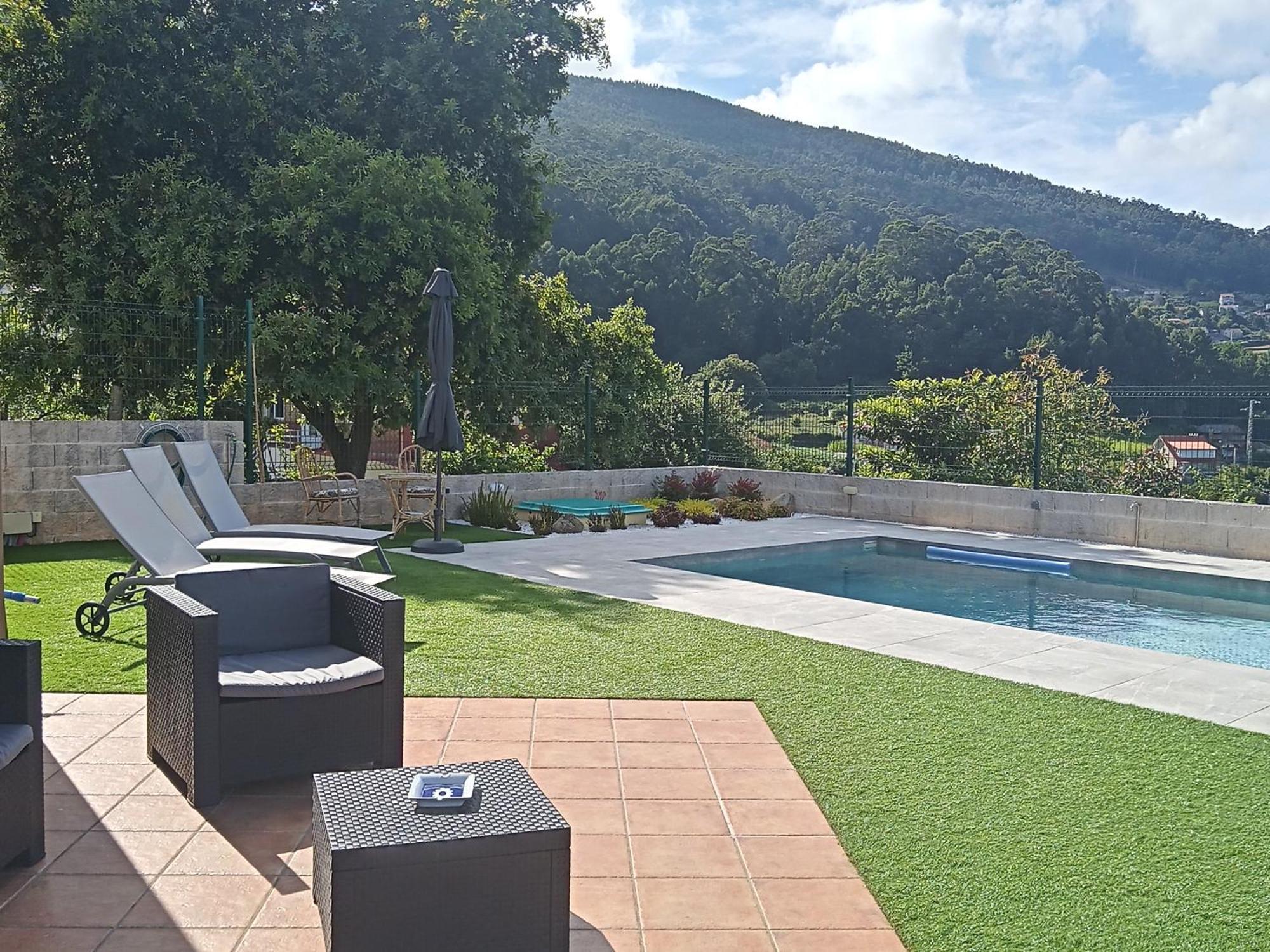 Casa Nueva Con Piscina Y Vistas Al Mar Villa Vilaboa Exterior photo